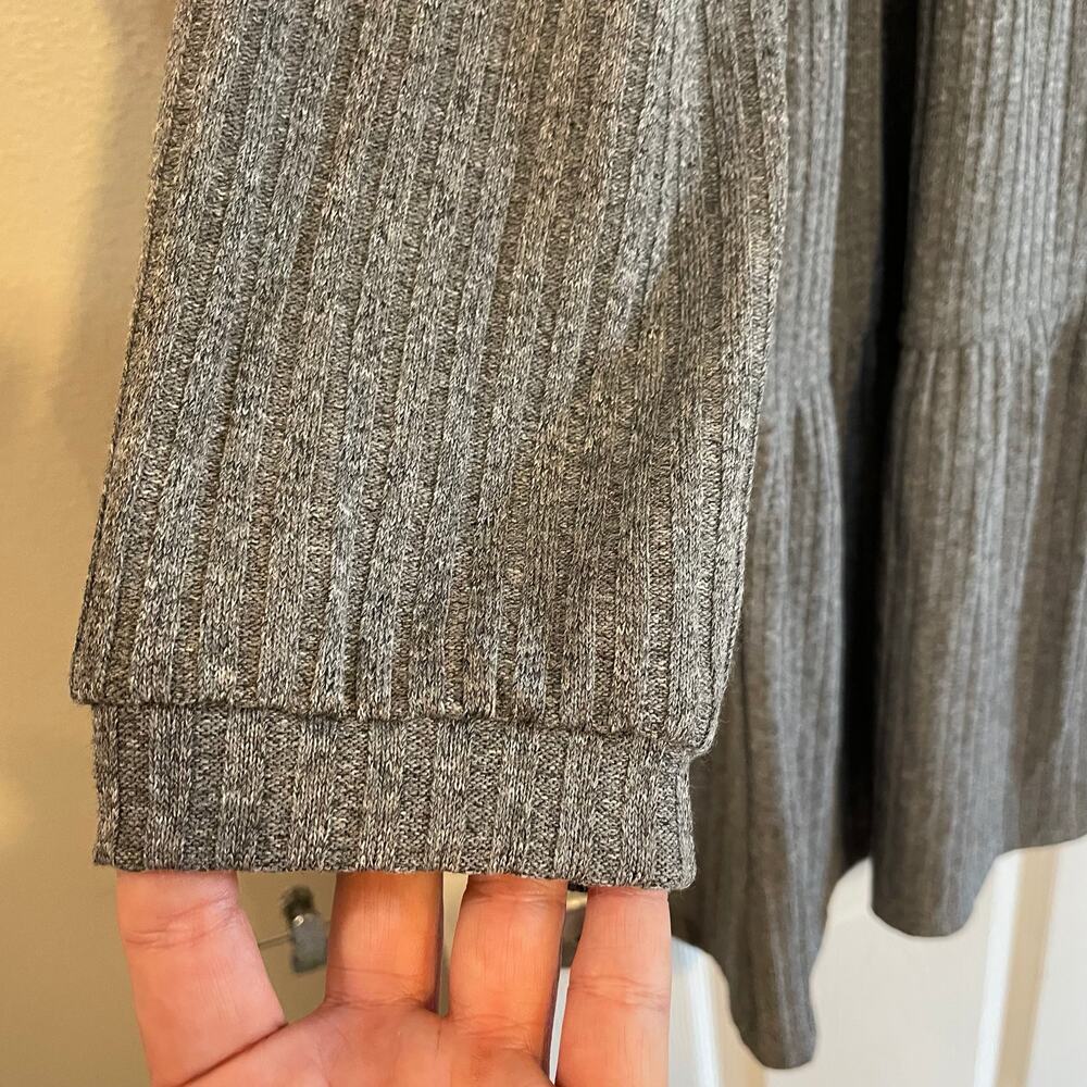 NWT Women’s AGB Dress Heather Grey ribbed  knit comfort long sleeve size XL - Picture 9 of 14
